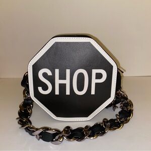 Black and White Octagon Crossbody Bag